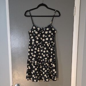 No Boundaries Black and White Floral Dress